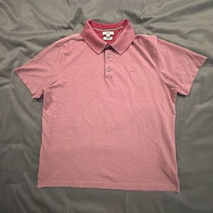 Brax Shirt Mens Large Ultralight Polo Short Sleeve Red Button Golf Feel Good